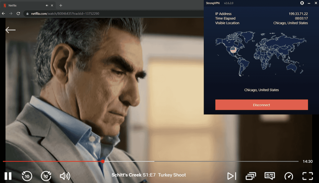 StrongVPN’s Chicago server unblocked US Netflix