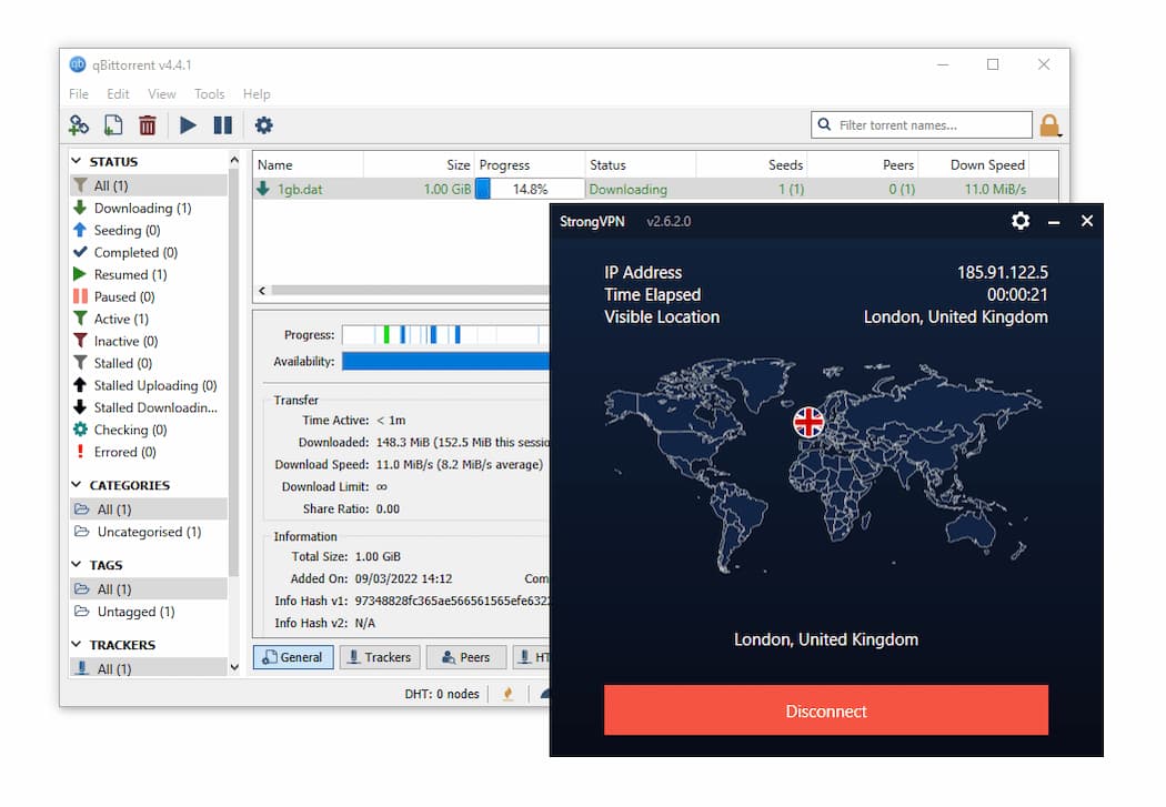 Torrenting with StrongVPN