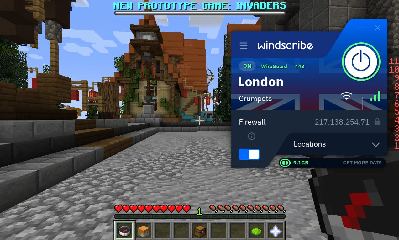 Windscribe’s ping is low enough for lag-free gaming