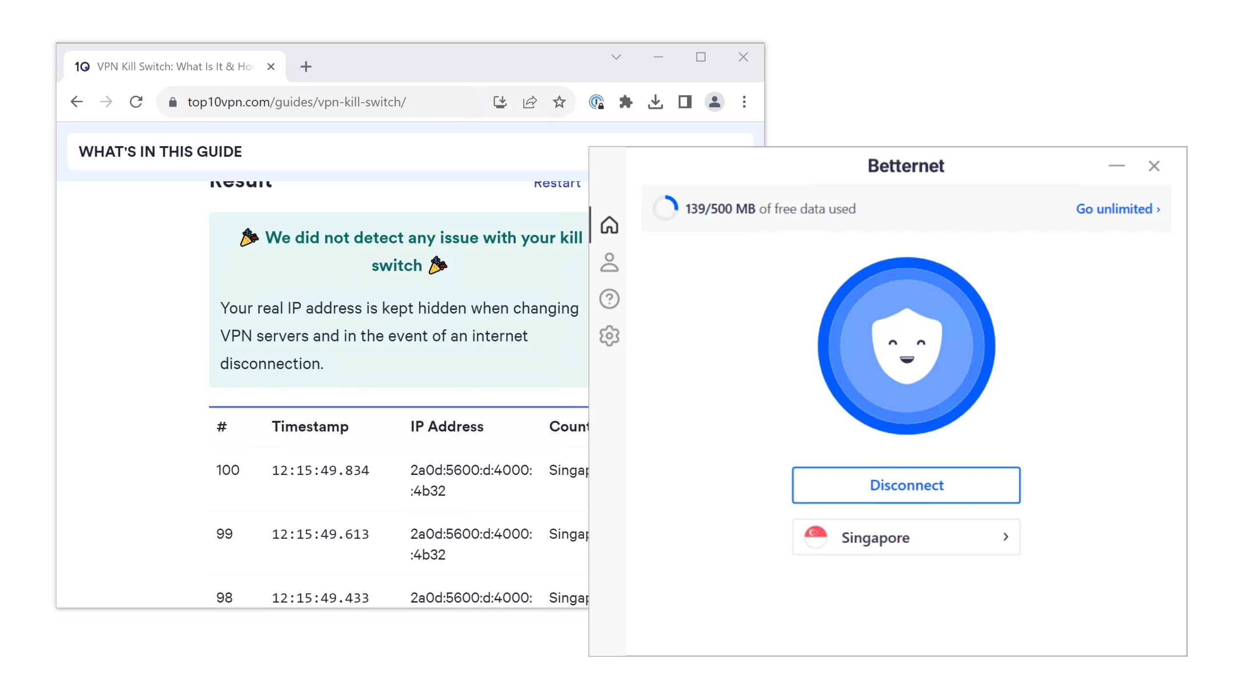 Betternet’s kill switch