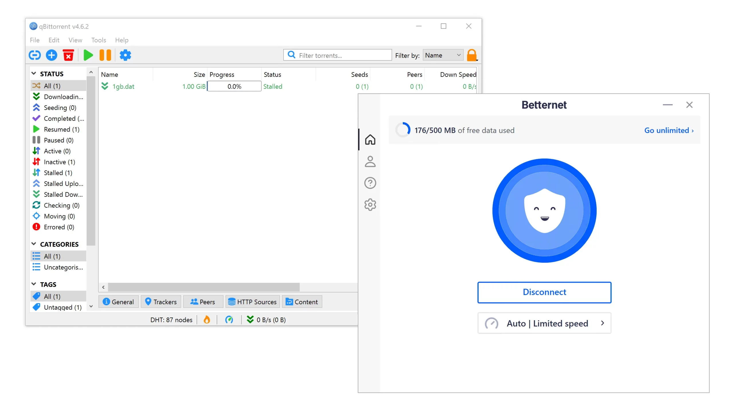 Betternet blocked our torrent client