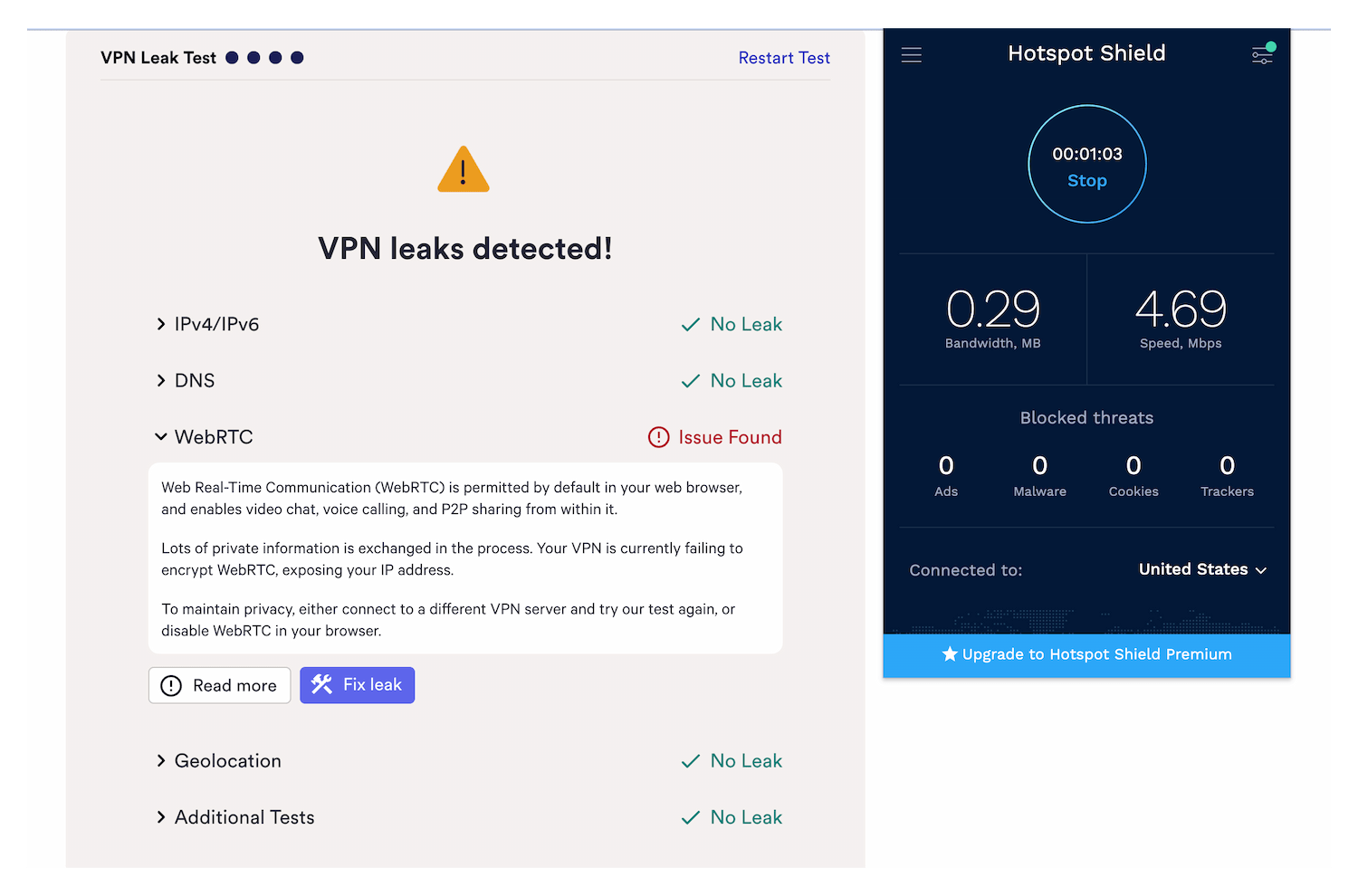 Hotspot Shield’s browser extension leaks WebRTC
