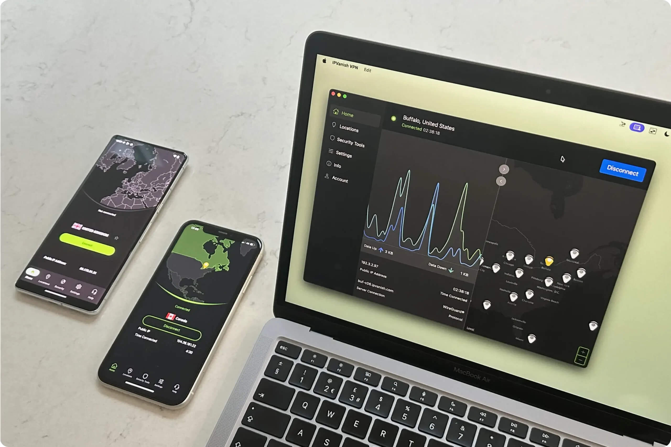 You can use IPVanish on multiple devices at once