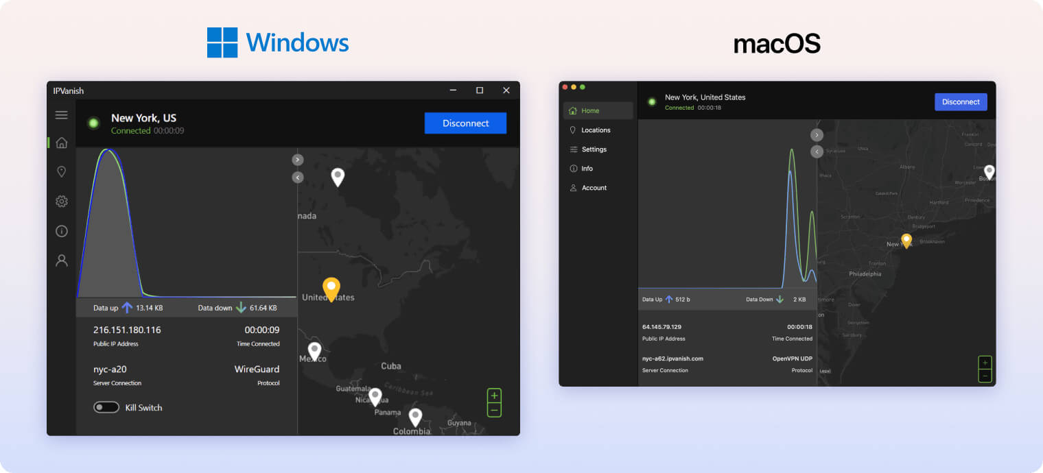 IPVanish for Windows & macOS