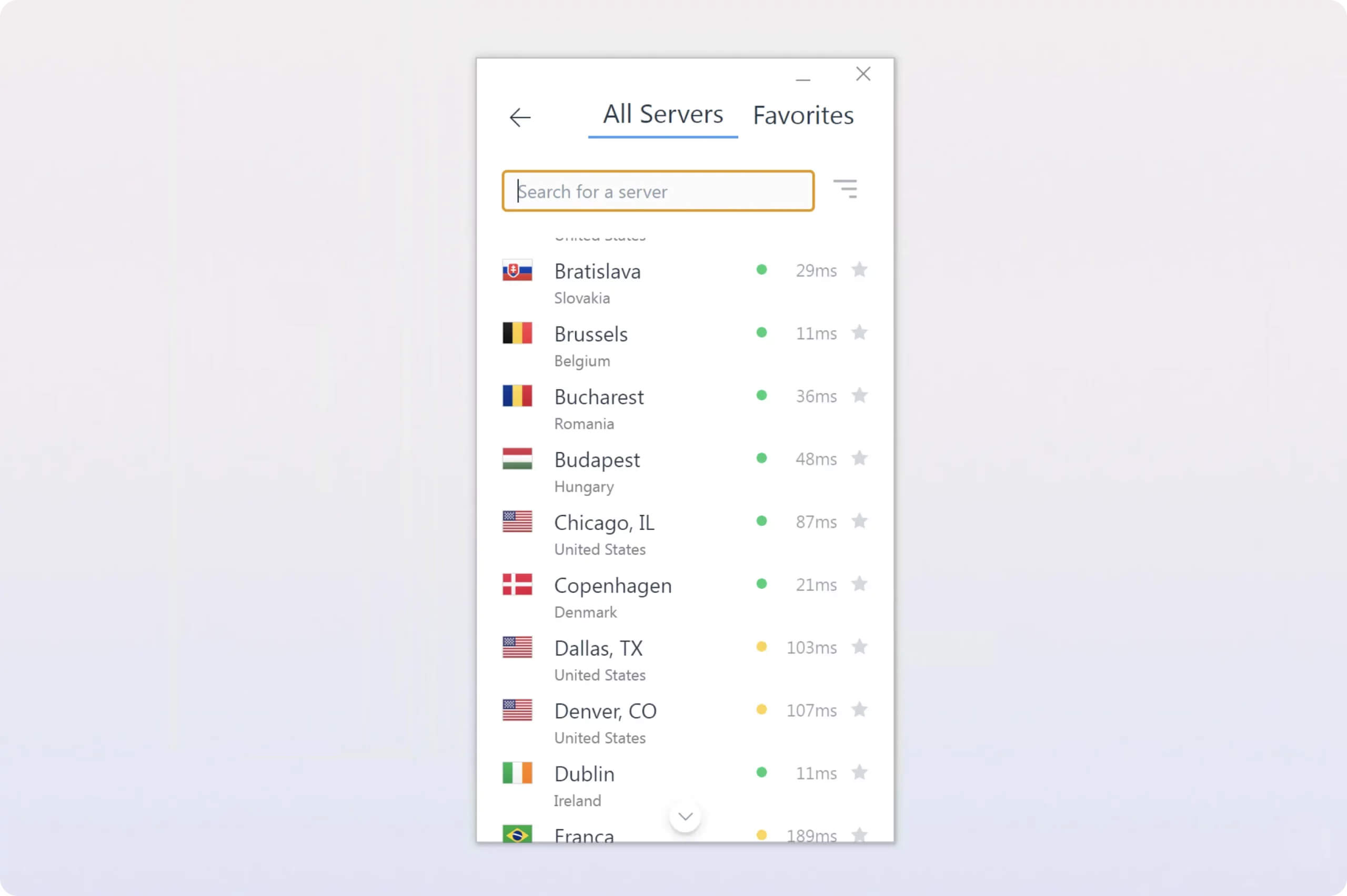 IVPN’s server network spans only 29 countries