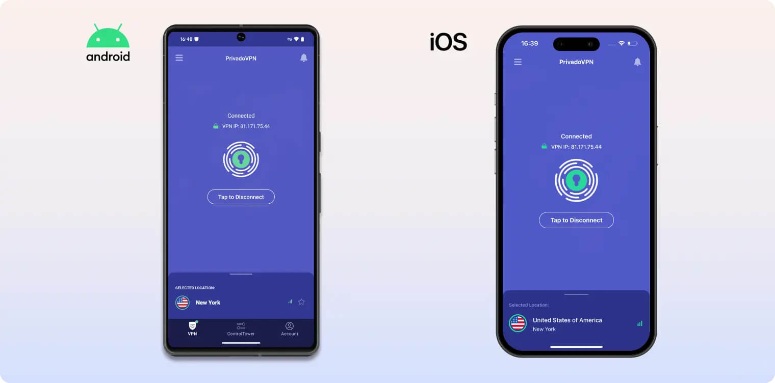 PrivadoVPN’s apps