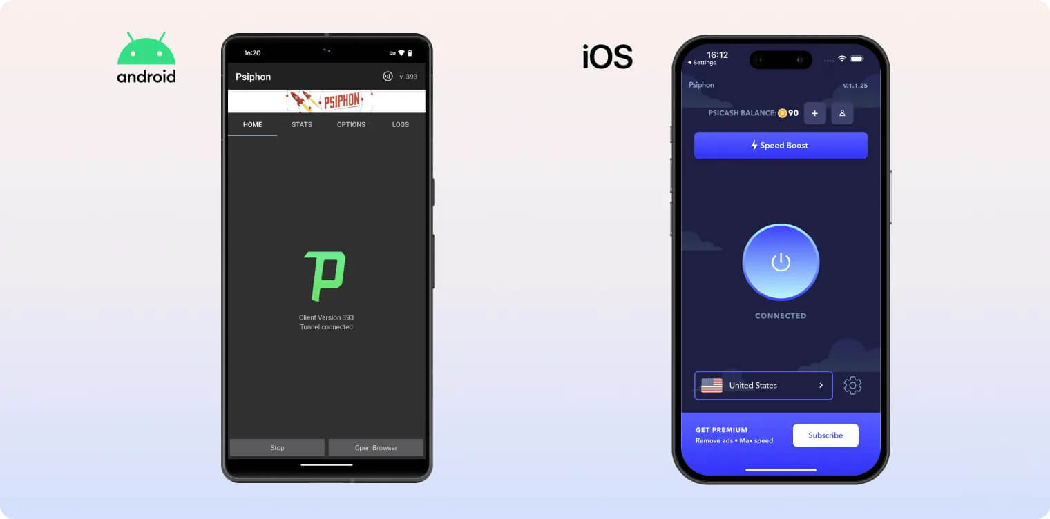 Psiphon on Mobile