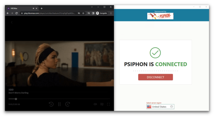 Psiphon isn’t a reliable VPN for streaming