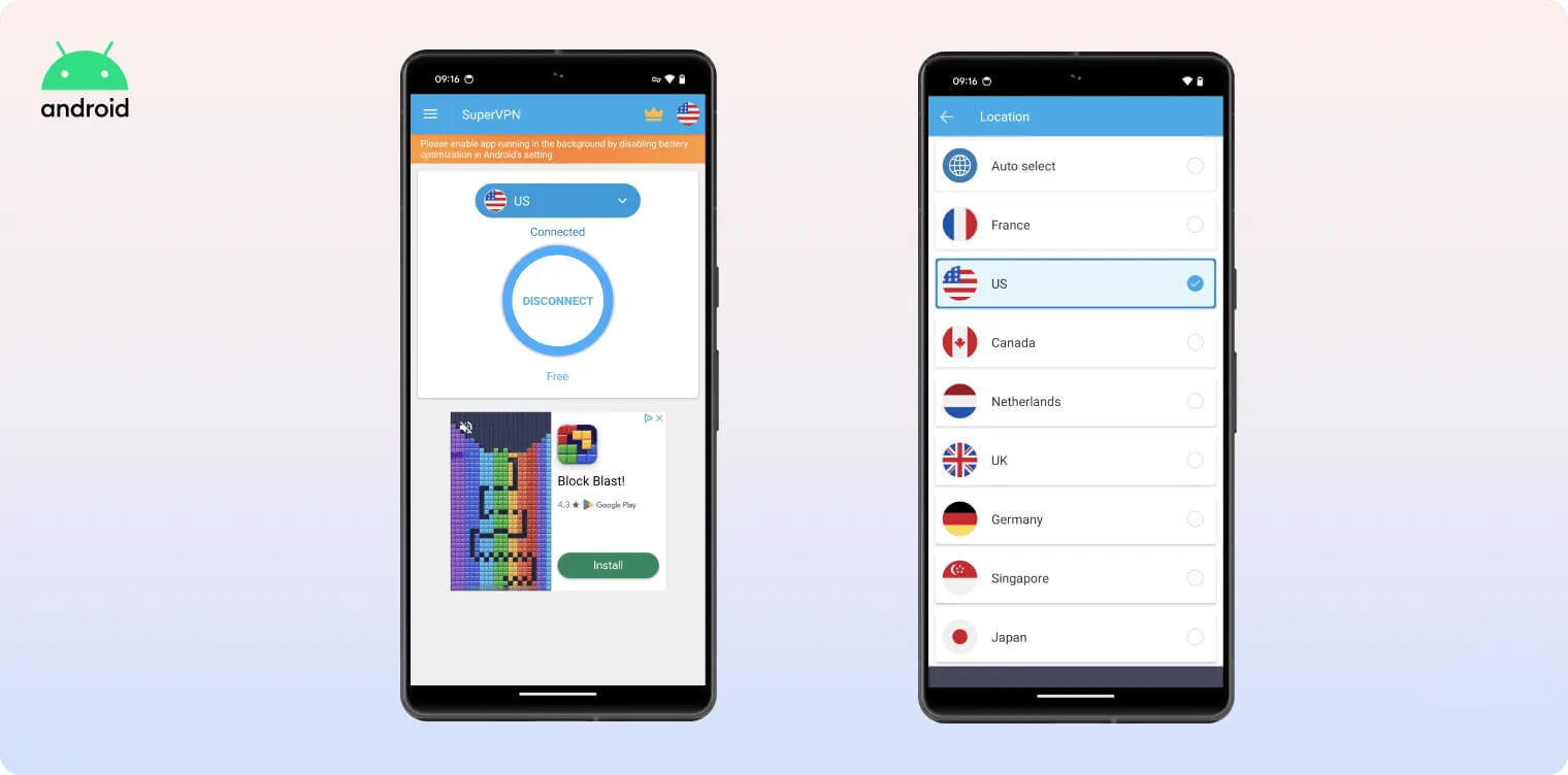 SuperVPN Android APP