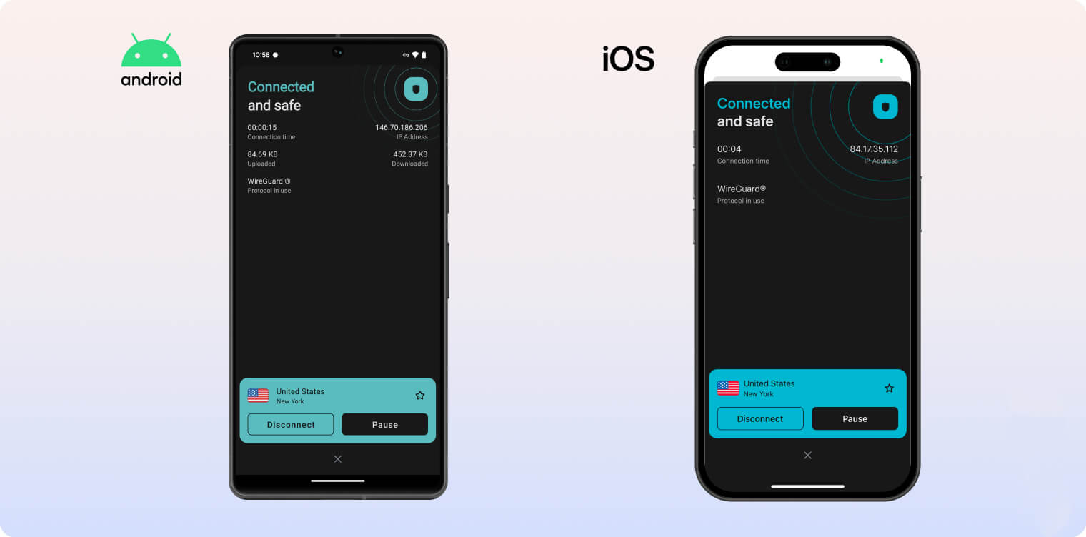 Surfshark’s mobile apps 