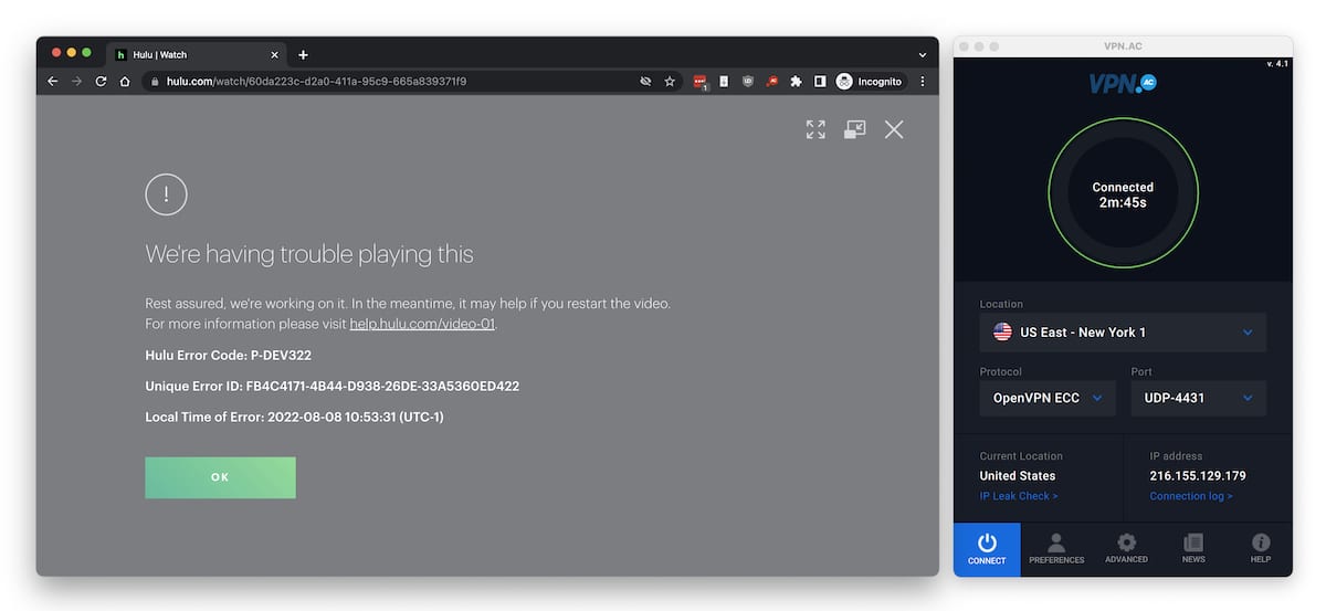 error code P-DEV322