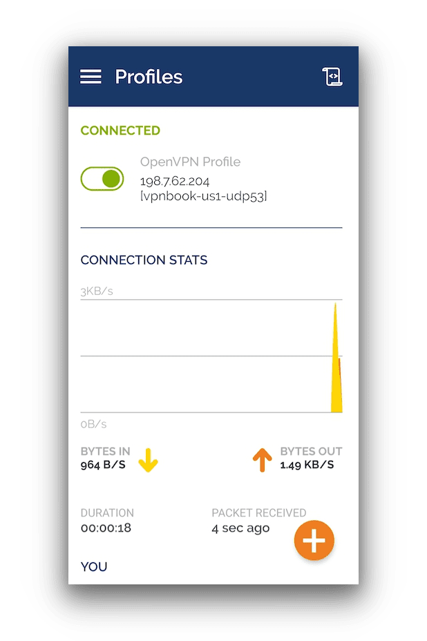 OpenVPN Connect app for Android using VPNBook config files
