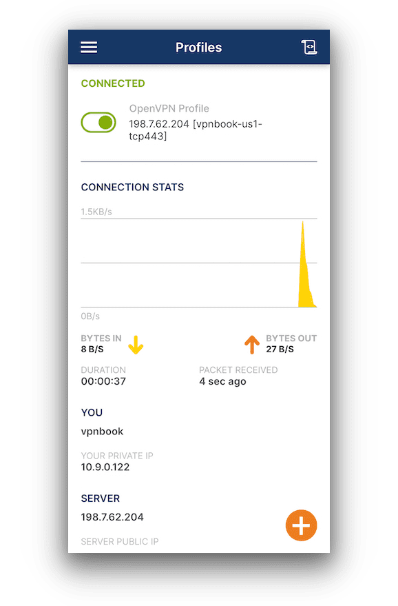 VPNBook for iPhone via the OpenVPN Connect app