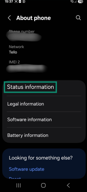 Status information